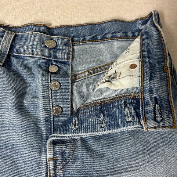 Levi's 501 Jean Shorts Womens 29 Blue - Picture 5 of 12